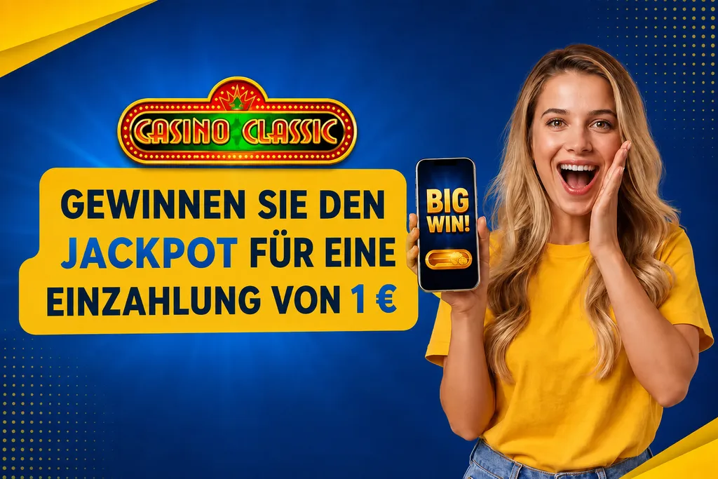 Casino Classic – mit 1 Euro Einzahlung um den Millionen-Jackpot spielen